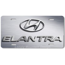 Hyundai Elantra Inspired Art on Gray FLAT Aluminum Novelty License Tag Plate - £14.15 GBP