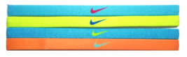 NEW Nike Girl`s Assorted All Sports Headbands 4 Pack Multi-Color #2 - £14.03 GBP
