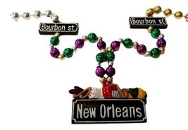 New Orleans Bourbon Street Casino Mardi Gras Bead Necklace - £5.53 GBP