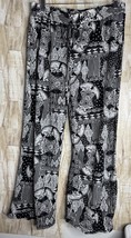 Amana Size 2X Palazzo Pants Elastic Waist Drawstring Pockets Boho Black ... - $334.80 MXN