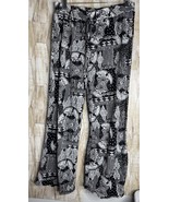 Amana Size 2X Palazzo Pants Elastic Waist Drawstring Pockets Boho Black ... - $335.14 MXN