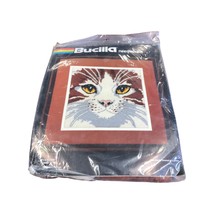 Bucilla Cat Eyes New Unopened Needlepoint Vintage 11 In Sq Pillow Picture Brent - £46.44 GBP