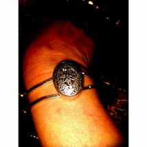 Beautiful Antique~Silver~Hinged Bracelet - $24.75