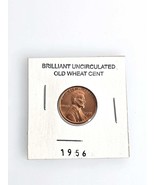 1956 Wheat Cent Uncirculated Brilliant Red - $353.59 MXN