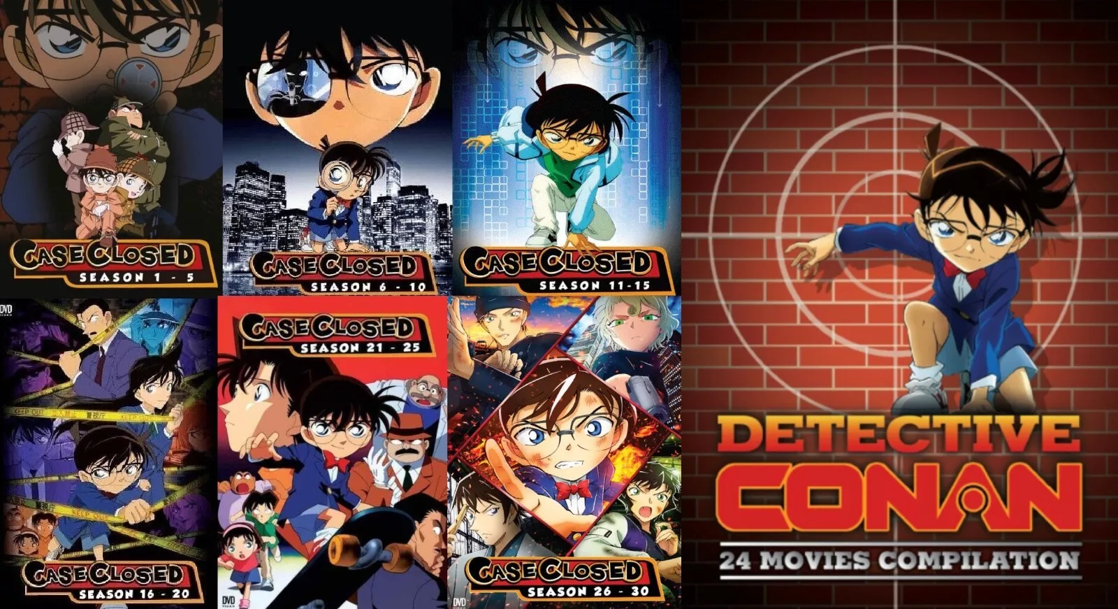 DVD Detective Conan Case Closed (SEASON 1-30+24Movie) English Subtitle + DHL - £250.63 GBP