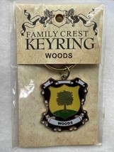 WOODS Family Crest Coat of Arms Keyring Keychain - £6.45 GBP