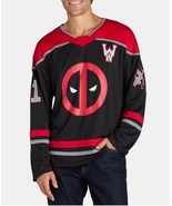 Men&#39;s Marvel Deadpool Black Graphic Hockey Jersey Size XS (30-32 ) Long ... - €24,04 EUR