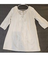 NWT J.Crew Sz Small White Eyelet Lace Cover-Up Tassel Tunic Dress Cotton - $31.63