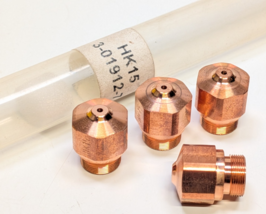 Lot of 4 NEW BYSTRONIC LASER COPPER NOZZLE HK15 3-01912-7 - 1.5mm - $21.77