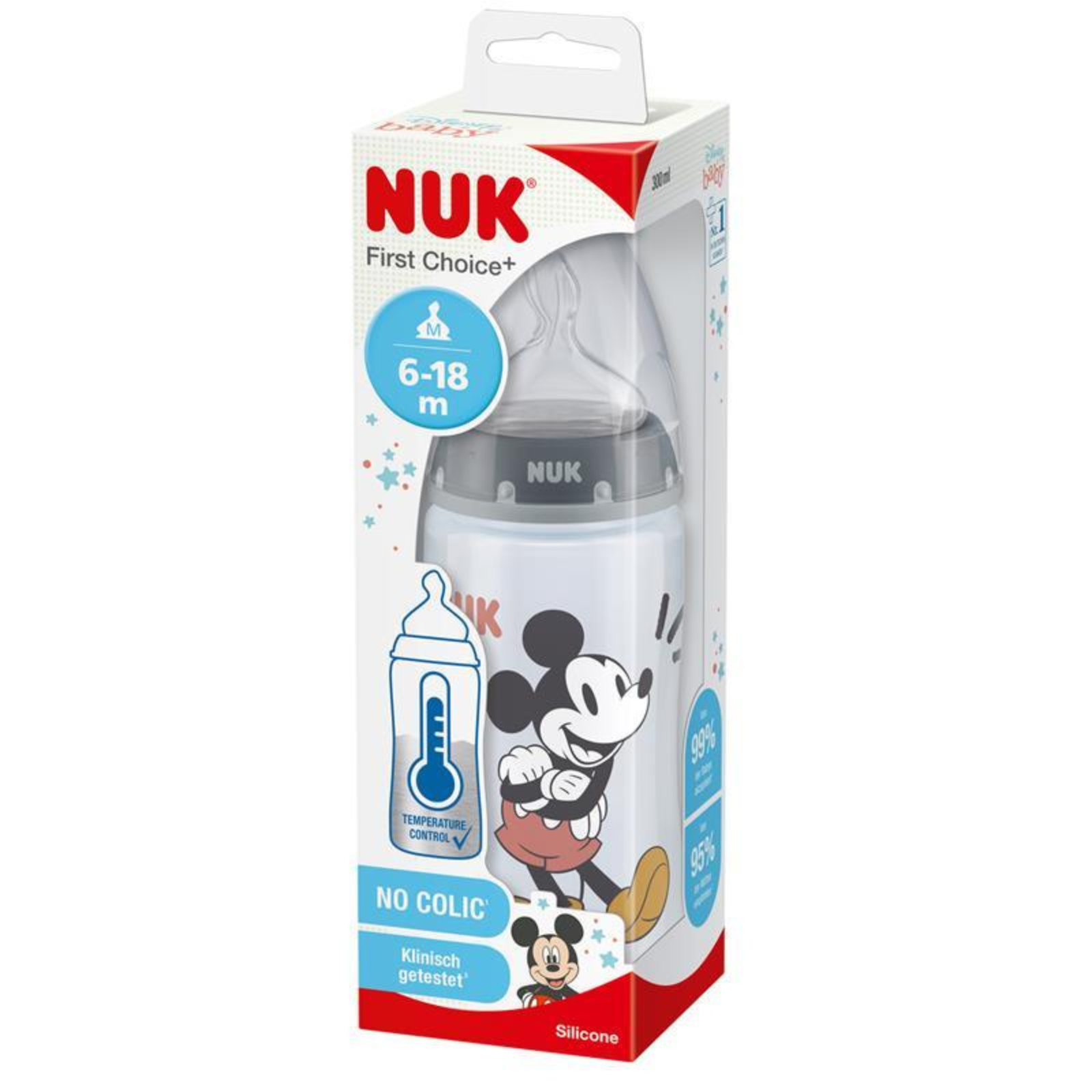 NUK Mickey Temperature Control 6-18 Months Bottle 300ml - $86.43
