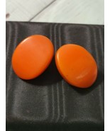 Vintage Mango Orange Bakelite Clip On Earrings - £37.54 GBP