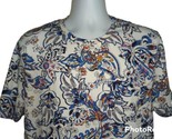 Robert Graham Pierce Short Sleeve Paisley White blue red T Shirt Classic... - $44.54