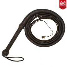 Cowhide Real Leather Bull Whip Length 06 to 08 Feet Plaits 12 Plaits Han... - $20.54+