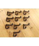 10 Cast Iron Black School Style Coat Hooks Hat Hook Hall Tree Restoratio... - $519.61 MXN