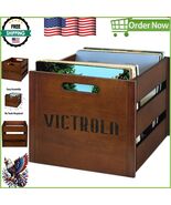 Stylish Wooden Record Crate - Store Up to 50 Albums in Rustic Elegance - $1,843.31 MXN