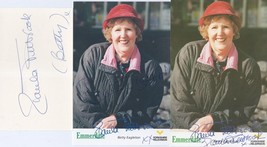 Betty Eagleton Emmerdale Farm 3x Hand Signed Photo &amp; Card s - £7.89 GBP