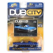Jada Dub City 1962 62 Cadillac Series 62 Convertible Blue Diecast Car 1/... - $24.18