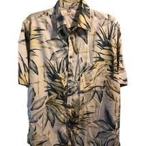 Caribbean Men’s M Floral Short Sleeve Button Down Silk Blend Hawaiian Shirt - $19.80