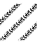36&quot; Men&#39;s Franco Box Stainless Steel 7mm Silver Figaro Link Chain Necklace - £24.37 GBP