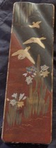 Antique Wooden Treasure Box – Hand Painted Design – Mother of Pearl Inlay –Hinge - £31.25 GBP