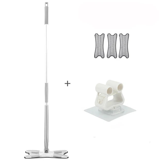 X Tpye Mop With Bucket Hands Free Washing Lazy Flat Mop 360 Rotating Floor Mop W - £192.34 GBP