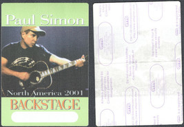 Paul Simon OTTO Cloth Backstage Pass from the 2001 North America Tour - £5.43 GBP