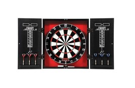 Eastpoint Sports Dartboard Cabinet Set Essex Bristle Tournament Grade Chalk - $148.99