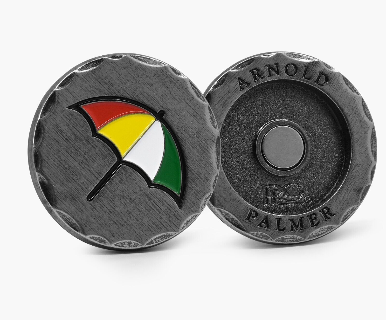 Arnold Palmer Ball Marker - Pewter 2025 New by PRG Double Sizes Logo - $17.77