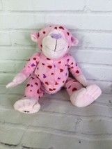 GANZ Webkinz Love Monkey Plush Stuffed Animal Toy NO CODE Pink With Hearts HM343 - £8.18 GBP