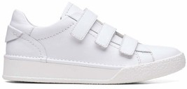 Clarks Women&#39;s Craft Cup Strap Sneaker in White Leather - £46.98 GBP