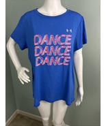 Under Armour Women&#39;s Dance Short Sleeve Blue Burnout Tee Sz XL - €14,37 EUR