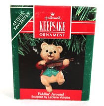 Vtg Hallmark Keepsake Ornament in Box &#39;91 Fiddlin Around Artist LaDene Votruba - £9.59 GBP