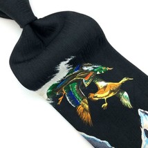 Reed James Tie Moose Ducks Mountains Black Brown Necktie Novelty Ties IN17-68 - £12.63 GBP