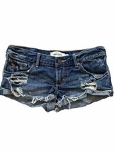 Abercrombie &amp; Fitch Girls Youth Jean Shorts Size 16 Distressed Low Rise ... - $10.39