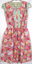Matilda Jane Women&#39;s Pink Floral Leah Fit Flare Retro Patchwork Dress Size M - £23.62 GBP