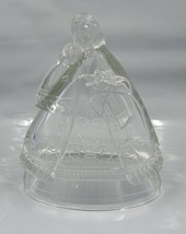 Mother and Child Clear Glass Figurine Candy Container - £23.59 GBP