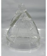 Mother and Child Clear Glass Figurine Candy Container - £23.59 GBP