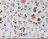 Cotton State Flowers Floral Plants Vegetation White Fabric Print by Yard... - $12.95