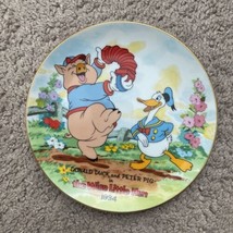 Disney Donald Duck&#39;s 50th Birthday 6.2” Plate Peter Pig The Wise Little ... - £15.73 GBP