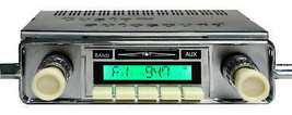 VW Bug Beetle 58-67 AM FM AUX Stereo Radio w/ Ivory Knobs Vintage look 200 Watt - £172.95 GBP