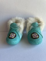 Native American Blue Baby Booties Moccasins Ceramic - £19.52 GBP