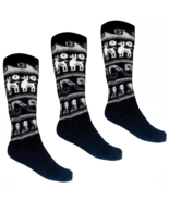 3 x black alpaca and llama wool socks for men, knitted in Bolivia. Size:... - £25.11 GBP