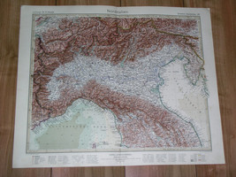 1927 Original Vintage Map Of Northern Italy Alps Lombardy / Italian Istria - £20.21 GBP