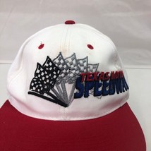 Texas Motor Speedway Embroidered Logo Mens White Wide Brim Adj Snapback Cap Hat - $8.42