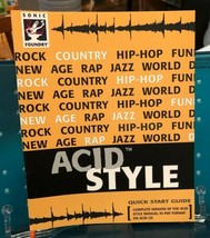 SONIC FOUNDRY ACID STYLE QUICK START GUIDE MANUAL (17 PAGES) - $8.50