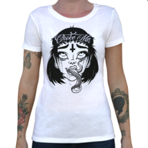 Lowbrow Art Choke Me White Tee Artist Cherry Martini Tattoo T-shirt New ... - £19.69 GBP