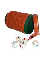 Cubilete Leather Dice Cup Play Casino Traditional Game Handcrafted In Mexico New - $29.65