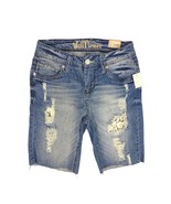 NWT Wallflower Bermuda Distressed Jean Shorts, Jorts, Juniors 5, 28x8.5 ... - $31.75 CAD