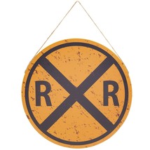 Railroad Crossing Sign For Restaurants, Train Decor Perfect For Cafes, 1... - $19.99