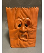 Vintage Robert Alan “ceramic Haunted Bag” Candle Holder Halloween #2 - £14.80 GBP